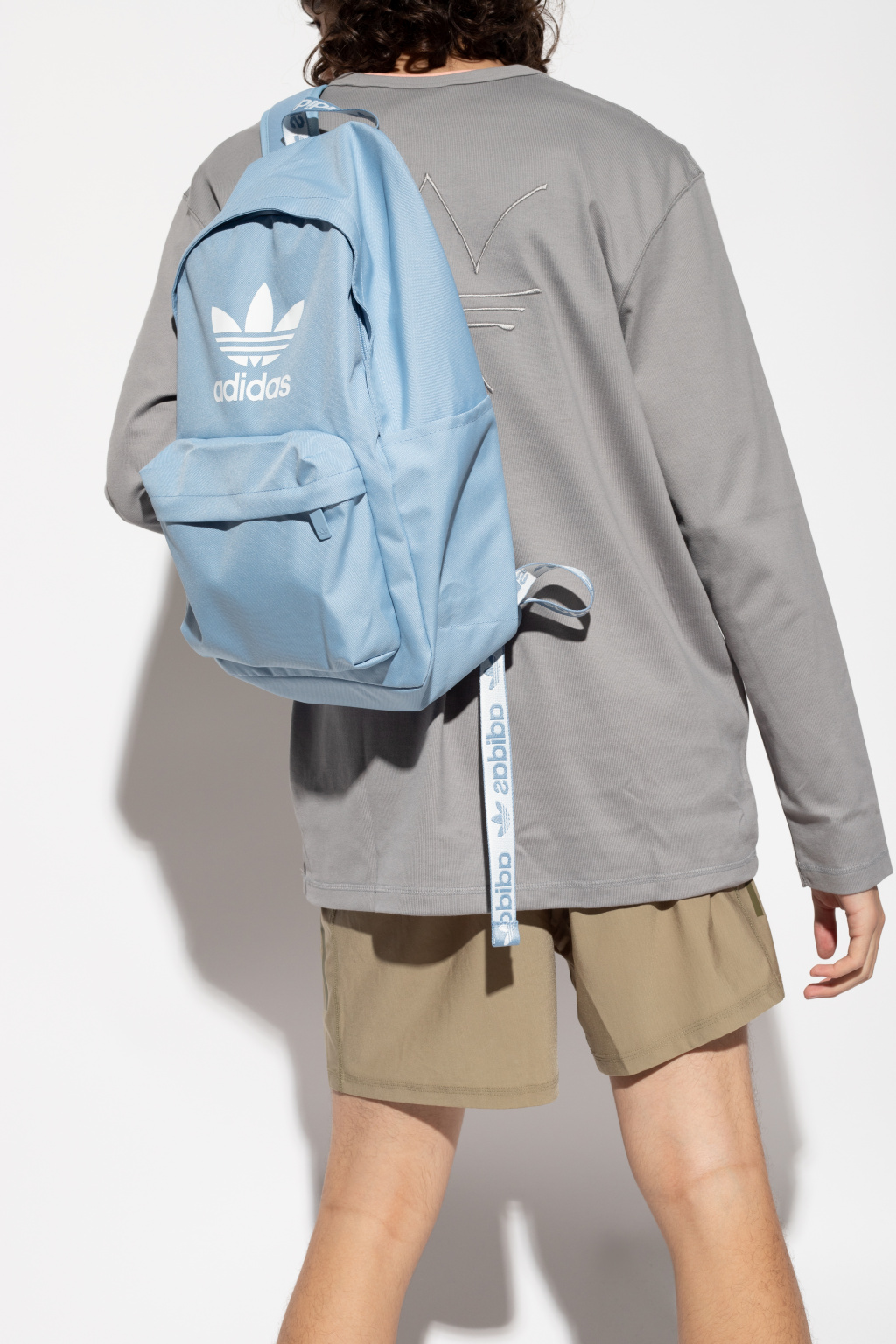 Light blue Backpack with logo ADIDAS Originals noel gallagher adidas sticker free shipping line SchaferandweinerShops Zimbabwe